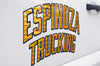 gold metallic truck door decal