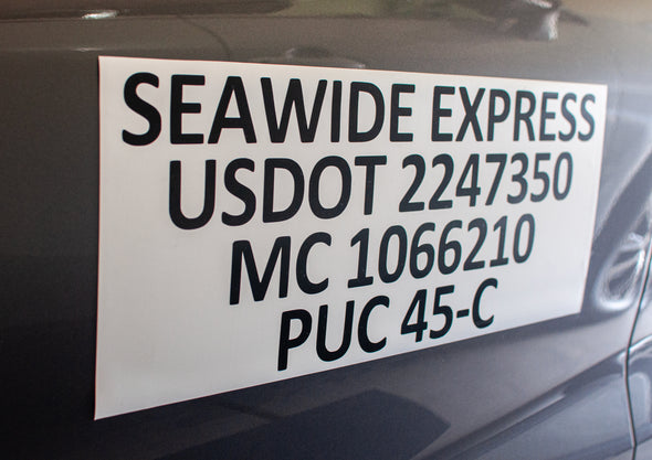 usdot truck door magnetic sign magnet