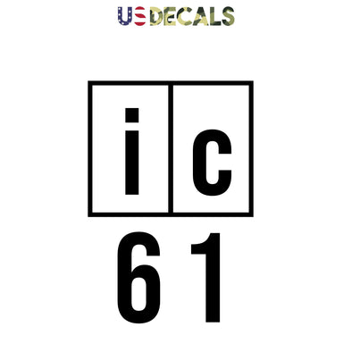 iC 61 Shipping Container Number Decal Sticker