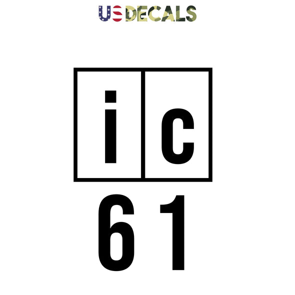 iC 61 Shipping Container Number Decal Sticker