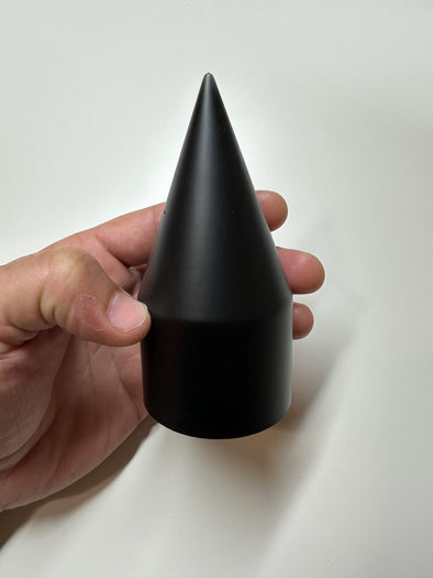 Style 10 (Black) | Semi-Truck or Commercial Vehicle 33MM Matte Black Flange Lug Nut Cover