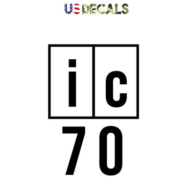 iC 70 Shipping Container Number Decal Sticker