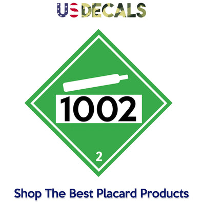 Hazard Class 2: Non-Flammable Gas UN # 1002 Placard Sign