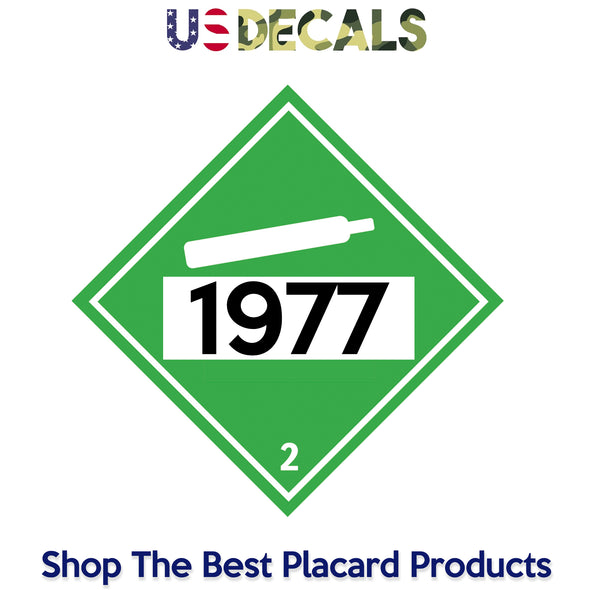 Hazard Class 2: Non-Flammable Gas UN # 1977 Placard Sign