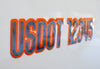 domed raised 3d usdot number decals