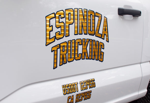 gold truck door stickers