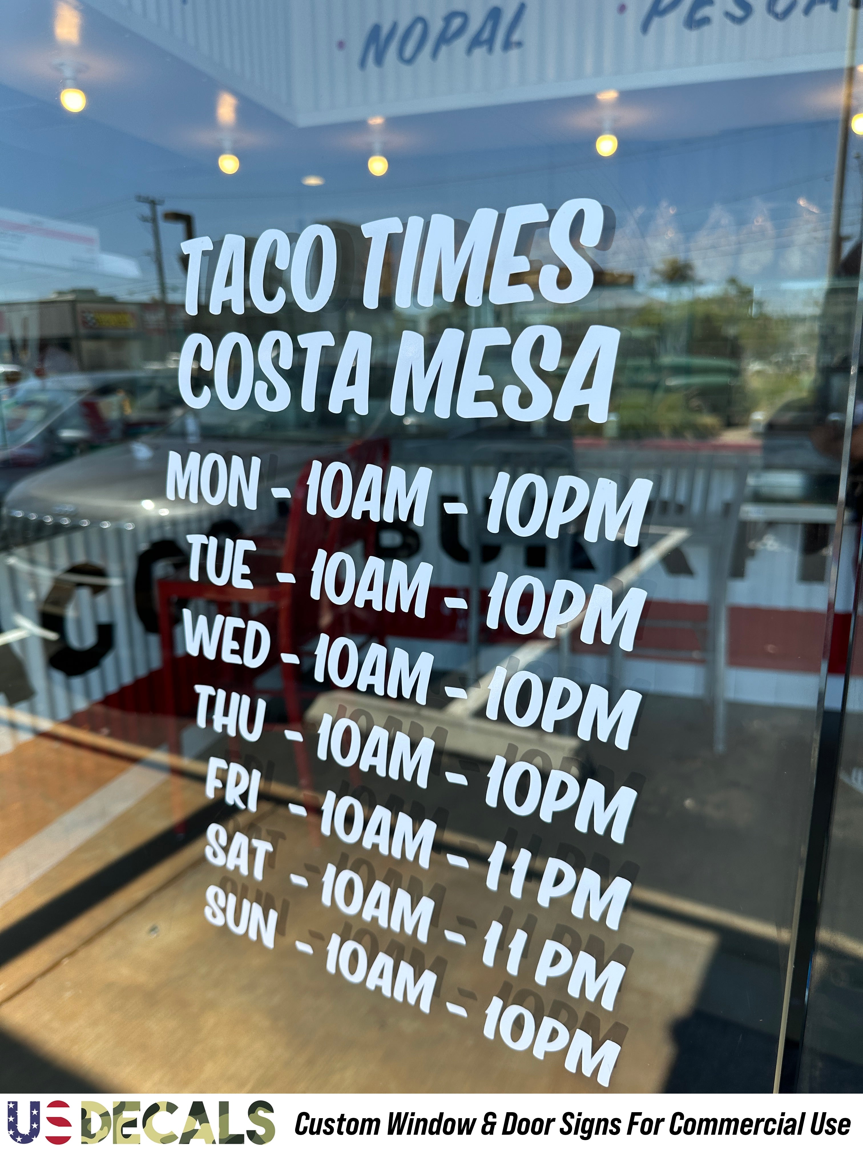 thumbnail image 2 of VIVA WERBUNG Business Hours Sticker – Storefront Sign For Glass Frame – Customizable 2 of 3