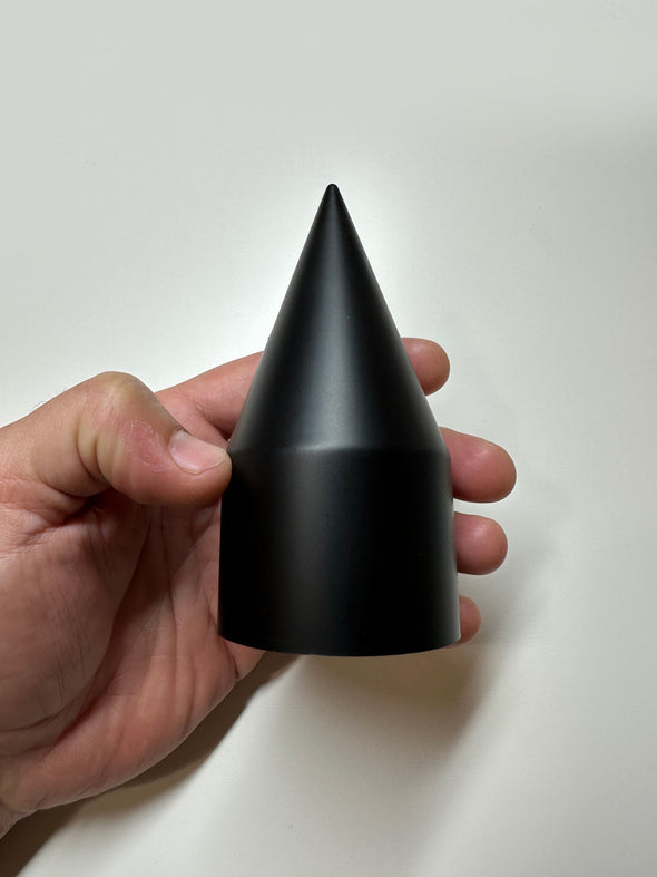 Style 10 (Black) | Semi-Truck or Commercial Vehicle 33MM Matte Black Flange Lug Nut Cover
