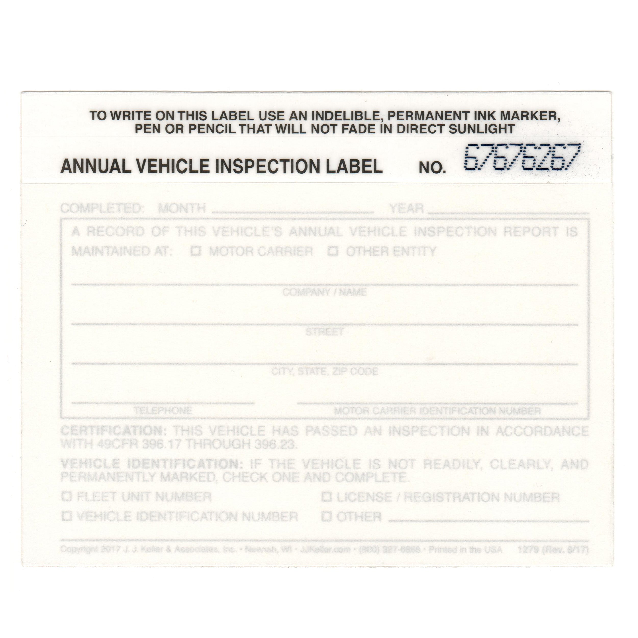 Annual Vehicle Inspection Label Decal Sticker – US Decals