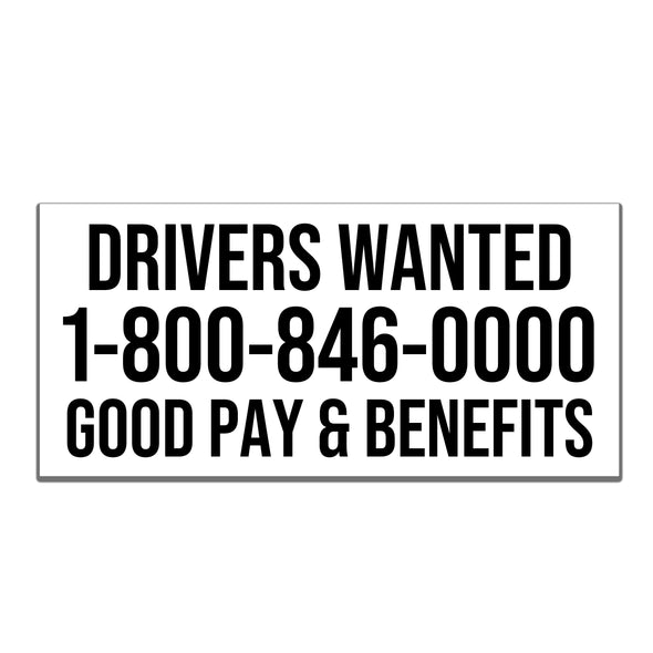 Drivers Wanted Decal Sticker Sign For Trailer Trucks