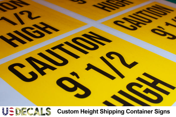 Custom Shipping Container Height Number Decal Sticker | 9' 6" | Create Your Own Add Your Own Height