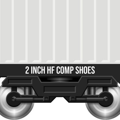 [2 INCH HF COMP SHOES] AAR Railroad Reporting Marks and Numbers Decal Sticker Lettering (Set of 2)