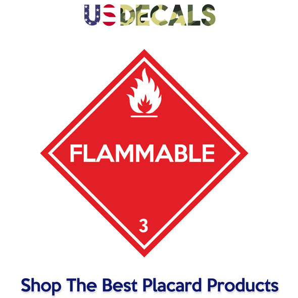 Hazard Class 3: Flammable Liquids Placard Sign