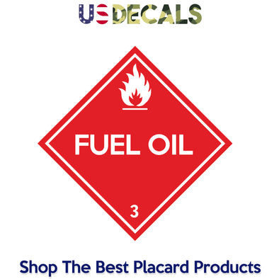 Hazard Class 3: Fuel Oil Placard Sign