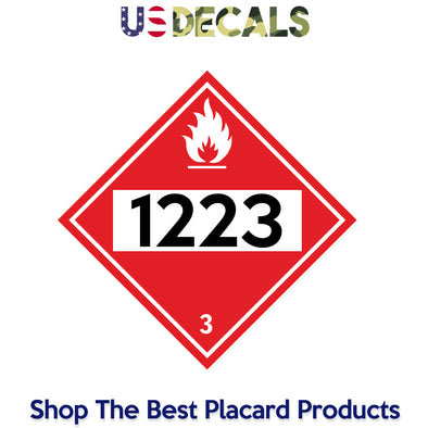 Hazard Class 3: Flammable UN # 1223 Placard Sign
