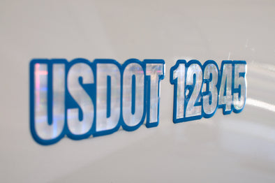 domed usdot number stickers