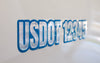 raised 3d domed usdot number decals
