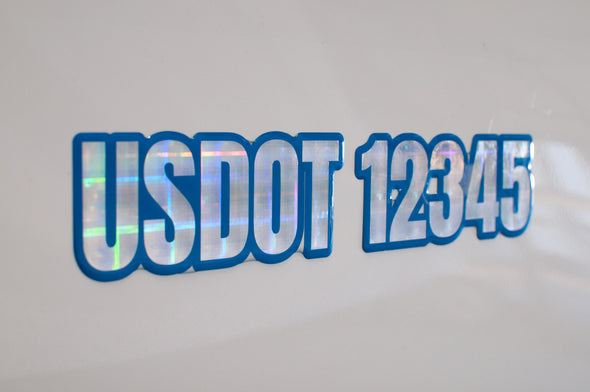 domed usdot dot number stickers