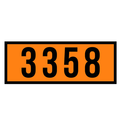 UN 3358 Number Decal Sticker Sign For Shipping Container Trailers