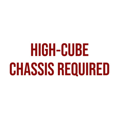 High-Cube Chassis Required Decal Sticker Sign For Shipping Container Trailers