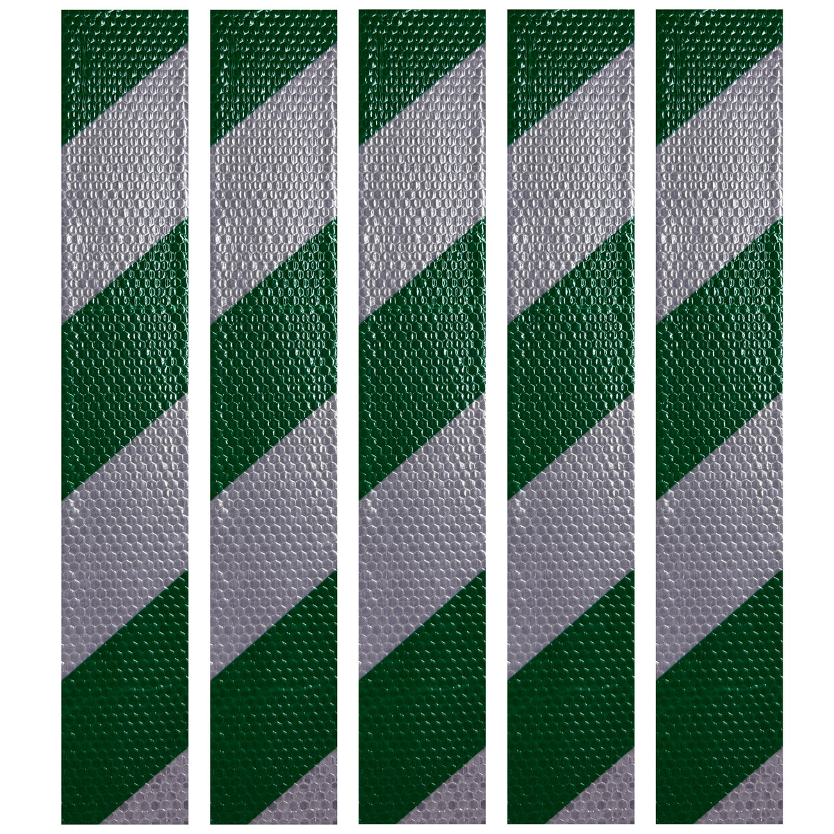 DOT White & Green Diagonal Reflective Strips | Reflective Tape Strips ...