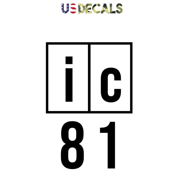 iC 81 Shipping Container Number Decal Sticker