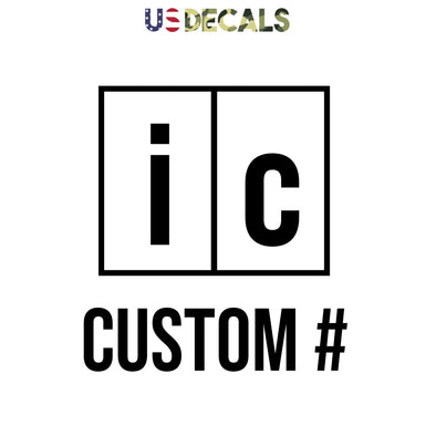 Custom iC Shipping Container Number Decal Sticker | Add Your Own Number