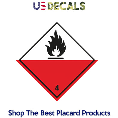 Hazard Class 4: Spontaneously Combustible Placard Sign 2