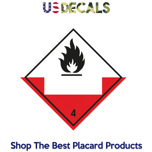 Hazard Class 4: Spontaneously Combustible Blank Placard Sign