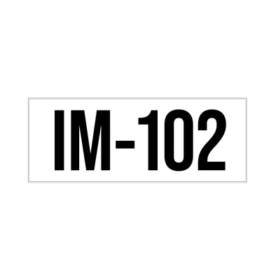 ISO Tank IM-102 Decal Sticker Label Sign