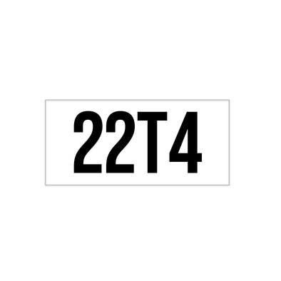 ISO Tank 22T4 Decal Sticker Label Sign