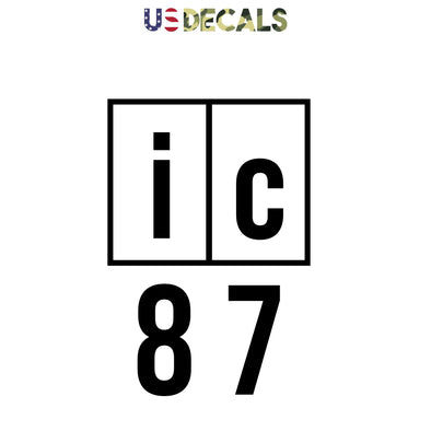 iC 87 Shipping Container Number Decal Sticker