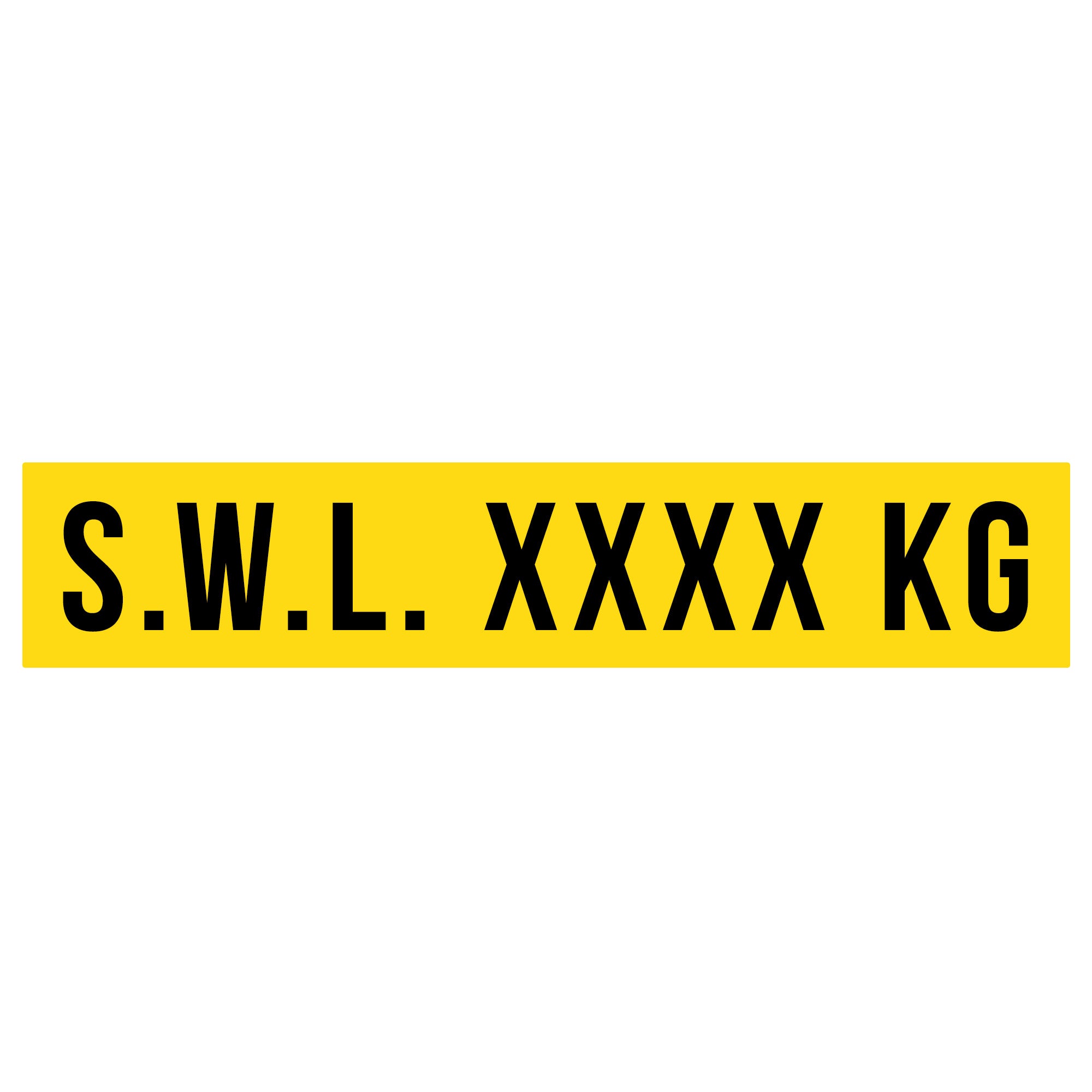 SWL (Safe Working Load) Decal Sticker Sign – US Decals