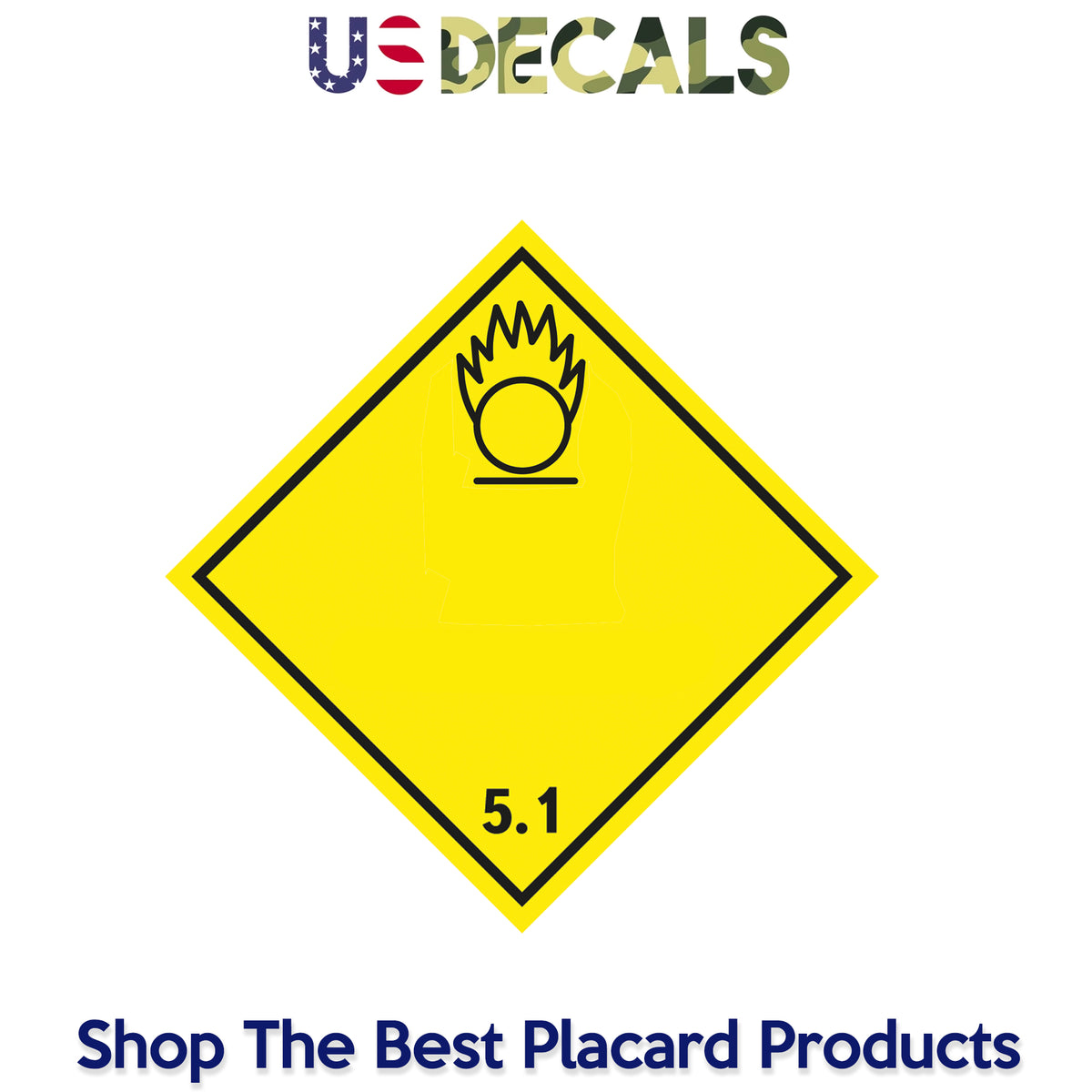 Hazard Class 5: Oxidizer Placard Sign 2 – US Decals