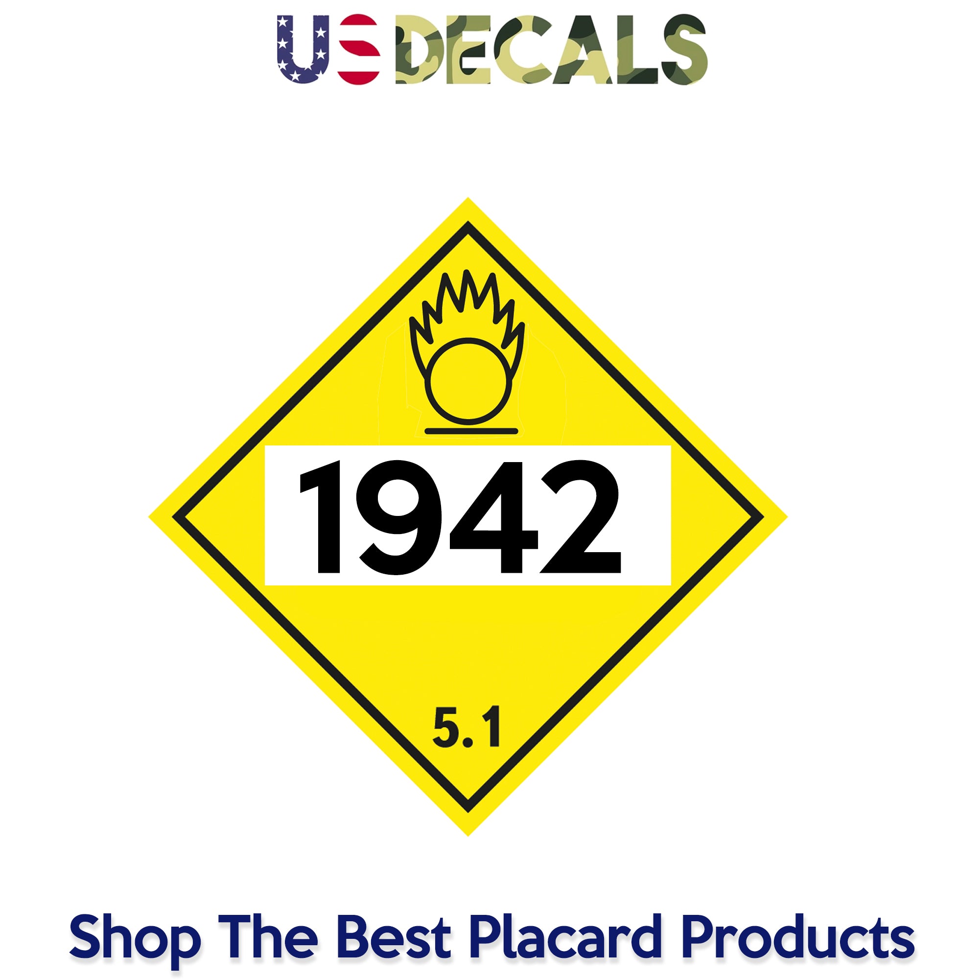 Hazard Class 5 Oxidizer UN 1942 Placard Sign US Decals hazard-class-5-oxidizer-un-1942-placard-sign-us-decals