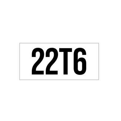 ISO Tank 22T6 Decal Sticker Label Sign