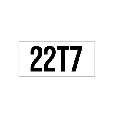 ISO Tank 22T7 Decal Sticker Label Sign