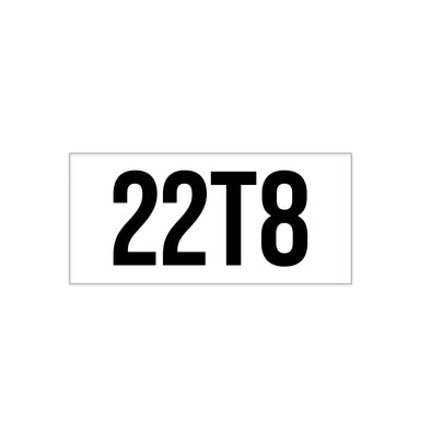 ISO Tank 22T8 Decal Sticker Label Sign