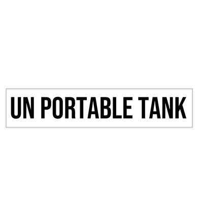 ISO UN Portable Tank Decal Sticker Label Sign