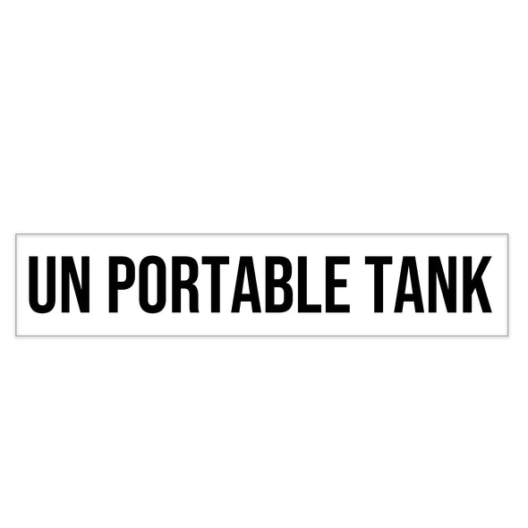 ISO UN Portable Tank Decal Sticker Label Sign