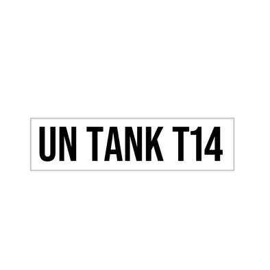 ISO UN Tank T14 Decal Sticker Label Sign