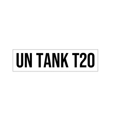 ISO UN Tank T20 Decal Sticker Label Sign