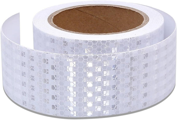 DOT White Reflector Tape Roll | Reflective Tape 2" Waterproof Safety Caution Tape for Trailer Trucks