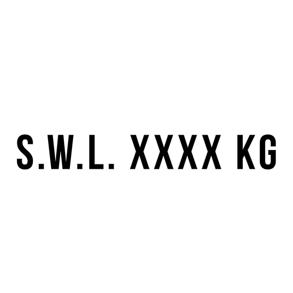 SWL Decal (Safe Working Load) Sticker Sign