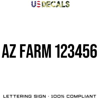 AZ FARM Number Decal Sticker, 2 Pack