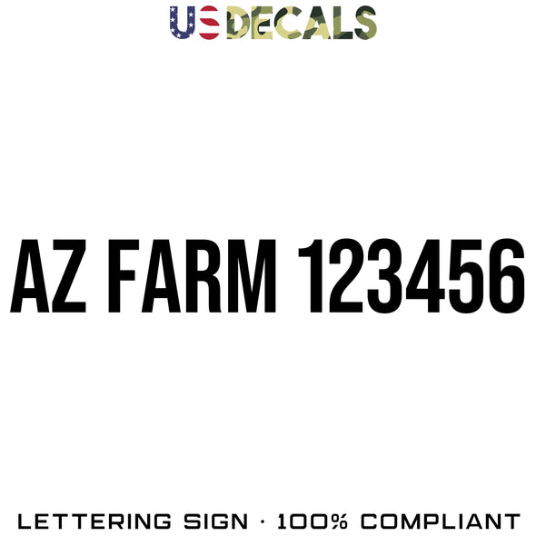 AZ FARM Number Decal Sticker, 2 Pack