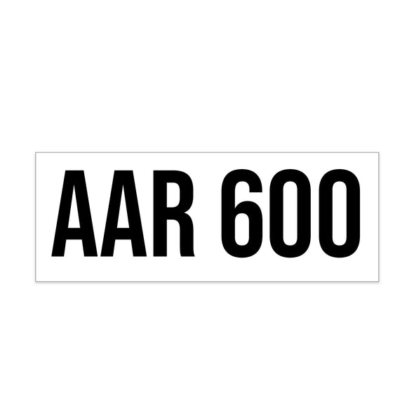 ISO Tank AAR 600 Decal Sticker Label Sign