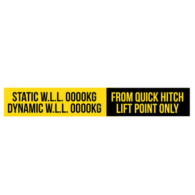 Static and Dynamic WLL Decal Sticker Sign SWL