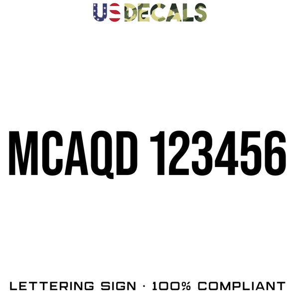 MCAQD Number Decal Sticker, 2 Pack