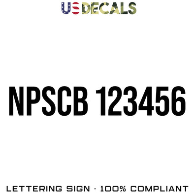 NPSCB Number Decal Sticker, 2 Pack